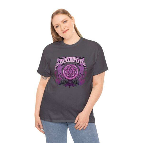 Can You See?~ (Purple Version) Unisex Heavy Cotton Tee - Image 76