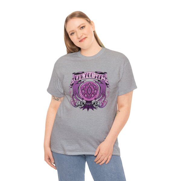 Can You See?~ (Purple Version) Unisex Heavy Cotton Tee - Image 52