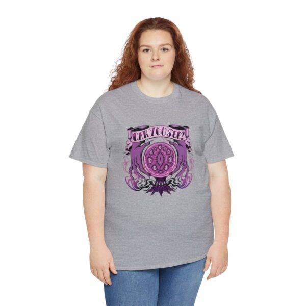 Can You See?~ (Purple Version) Unisex Heavy Cotton Tee - Image 55
