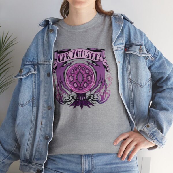 Can You See?~ (Purple Version) Unisex Heavy Cotton Tee - Image 57