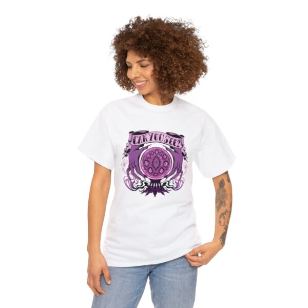 Can You See?~ (Purple Version) Unisex Heavy Cotton Tee - Image 15