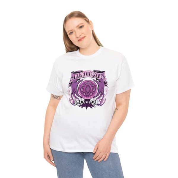 Can You See?~ (Purple Version) Unisex Heavy Cotton Tee - Image 16