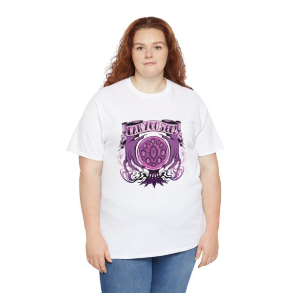 Can You See?~ (Purple Version) Unisex Heavy Cotton Tee - Image 19