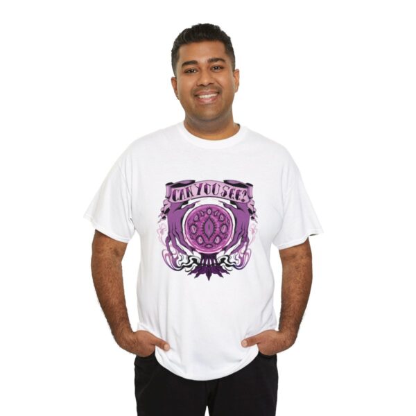 Can You See?~ (Purple Version) Unisex Heavy Cotton Tee - Image 20